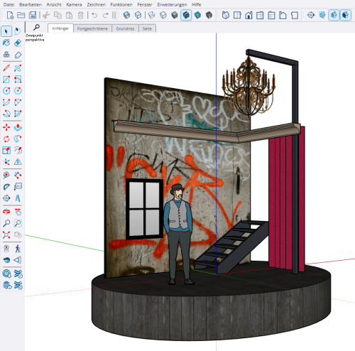 Online-Kurse mit Birgit Stoessel: SketchUp für die Bühne // Einstiegskurs